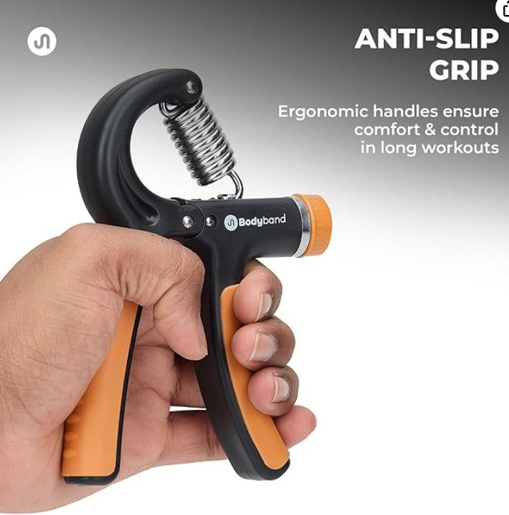 Bodyband Hand Grip Workout Strengthener, Adjustable Hand Gripper for Men & Women for Gym Workout Hand Exercise Equipment to Use in Home for Forearm Exercise, Finger Power Gripper