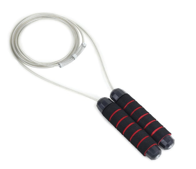 Fitness Mantra® Adjustable Skipping Rope for Men & Women |Jumping Rope for Fitness |1 Piece| (Advance| Black + Red)