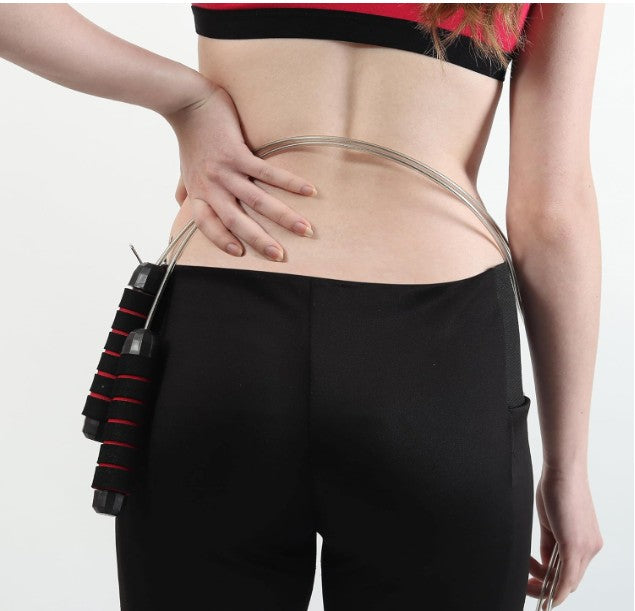 Fitness Mantra® Adjustable Skipping Rope for Men & Women |Jumping Rope for Fitness |1 Piece| (Advance| Black + Red)