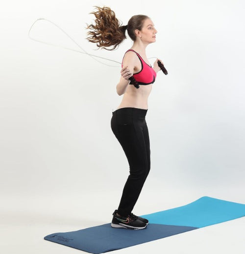 Fitness Mantra® Adjustable Skipping Rope for Men & Women |Jumping Rope for Fitness |1 Piece| (Advance| Black + Red)